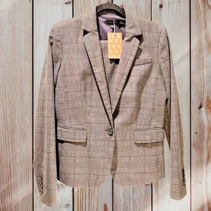 Ann Taylor Plaid Skirt Suit